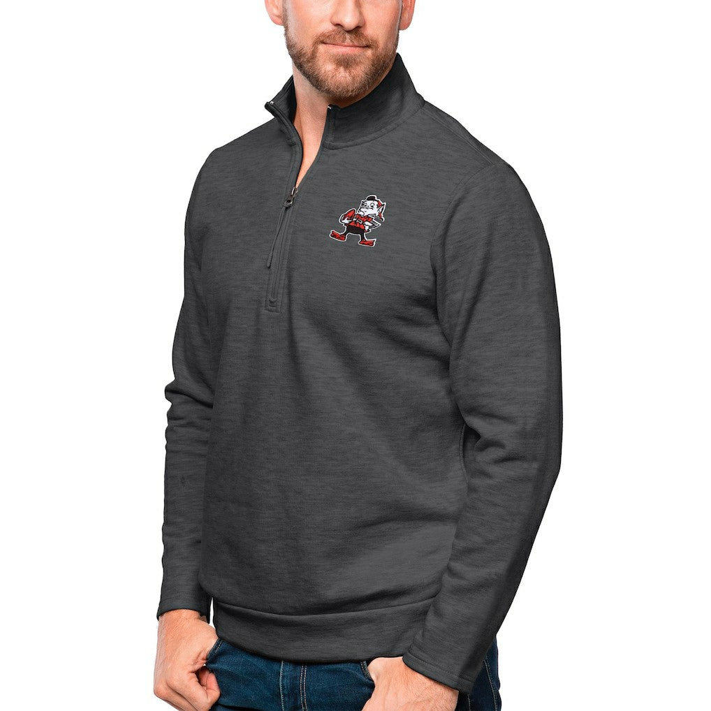 Antigua Gambit Quarter-Zip Pullover Top - Cleveland Browns Pullover