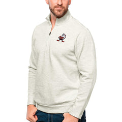 Antigua Gambit Quarter-Zip Pullover Top - Cleveland Browns Pullover