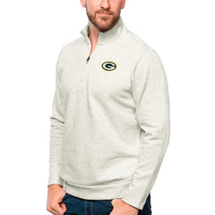 Antigua Gambit Quarter-Zip Pullover Top - Green Bay Packers Pullover