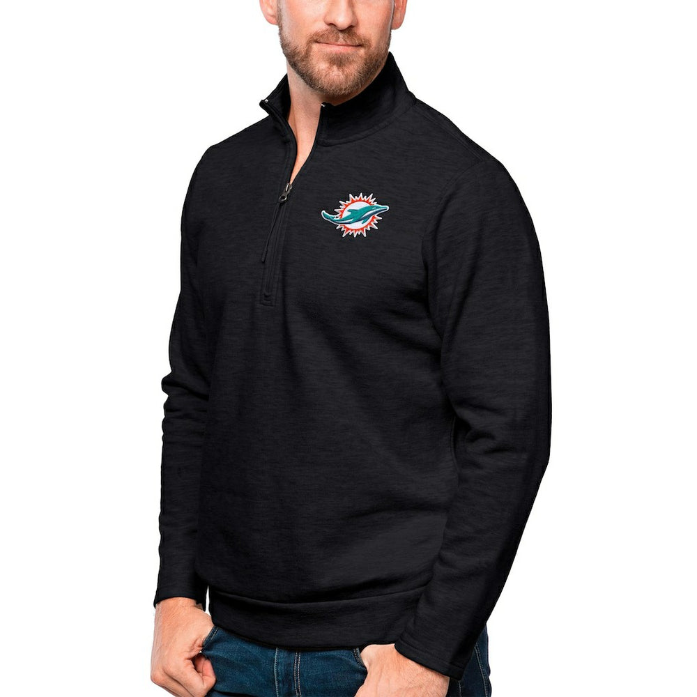 Antigua Gambit Quarter-Zip Pullover Top - Miami Dolphins Pullover