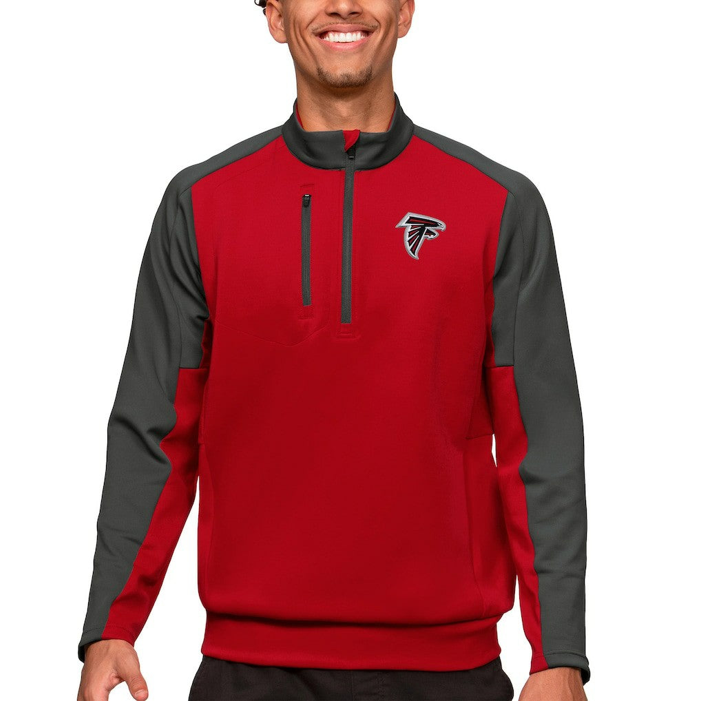 Antigua Team Quarter-Zip Pullover Top - Atlanta Falcons Pullover