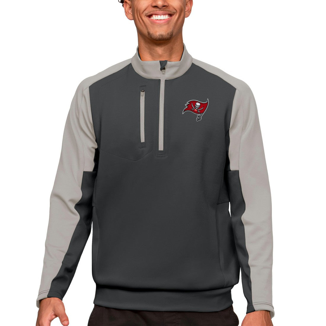Antigua Team Quarter-Zip Pullover Top - Tampa Bay Buccaneers Pullover