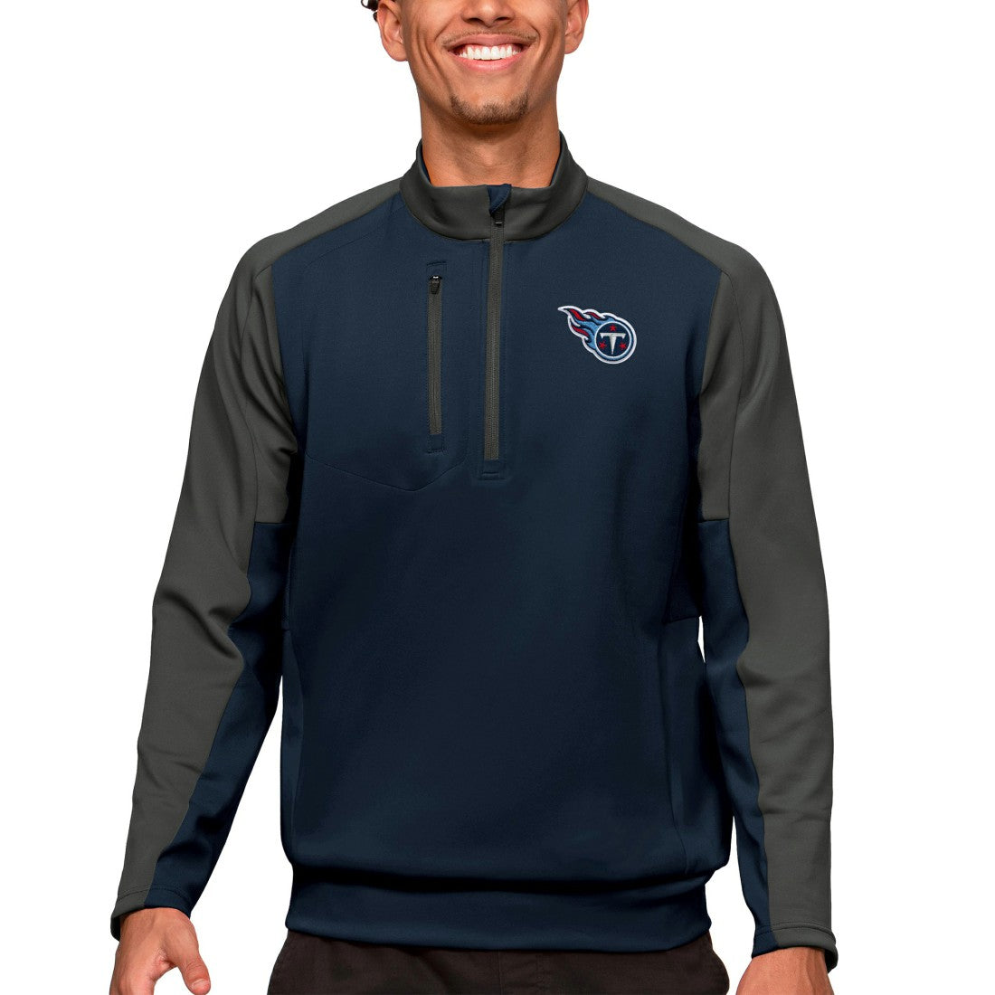 Antigua Team Quarter-Zip Pullover Top - Tennessee Titans Pullover