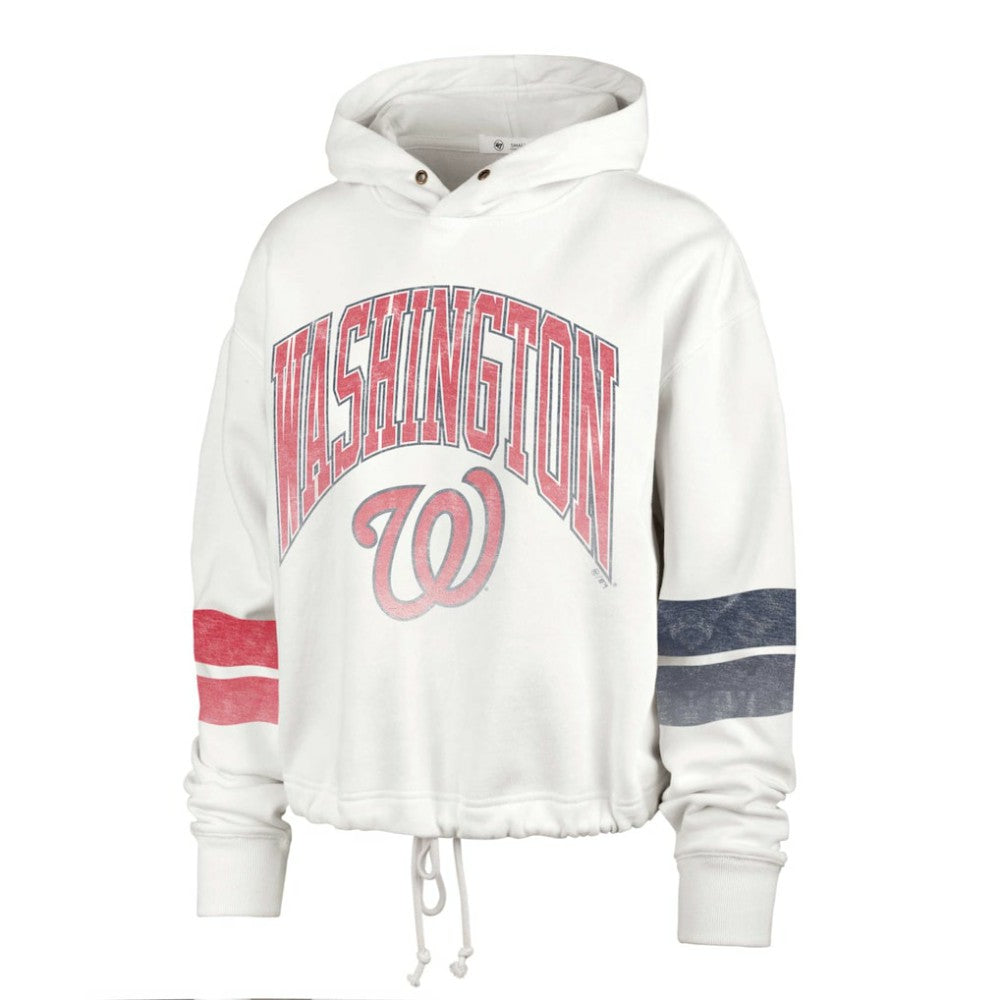 Cream Washington Nationals '47 Women's Harper Pullover Hoodie