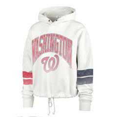 Cream Washington Nationals '47 Women's Harper Pullover Hoodie
