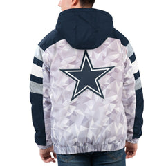 Starter Thursday Night Gridiron Raglan Half-Zip Hooded Jacket - Dallas Cowboys Jackets