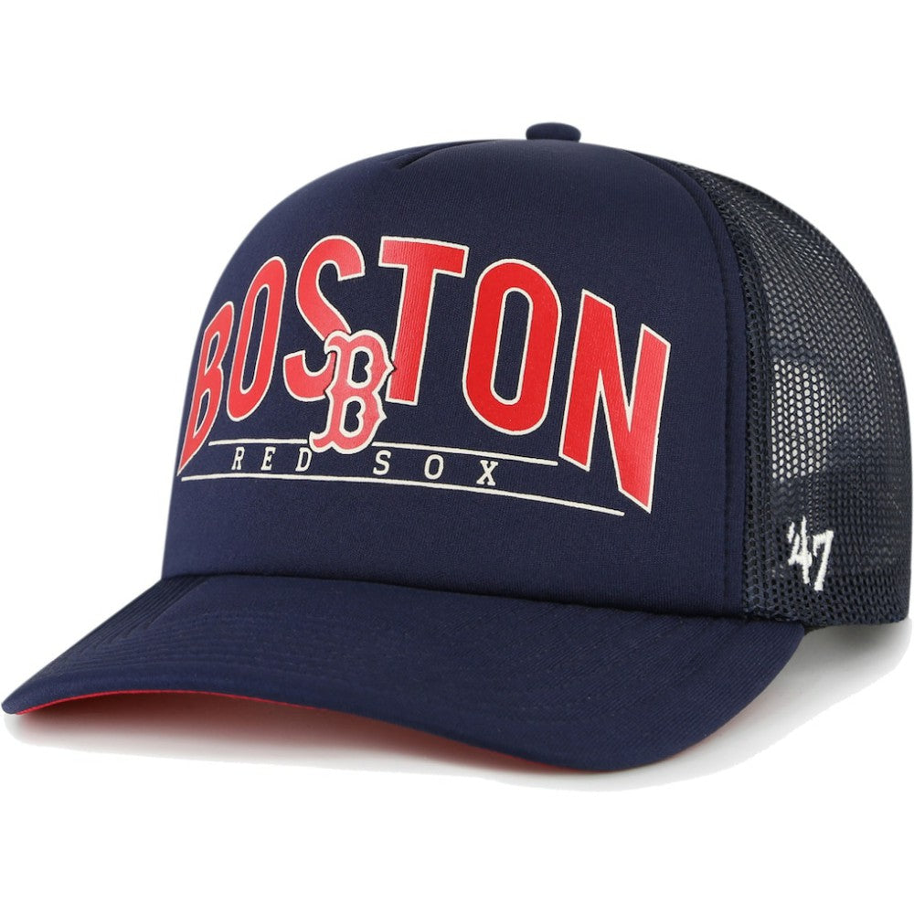 Navy Boston Red Sox '47 Backhaul Foam Trucker Snapback Hat