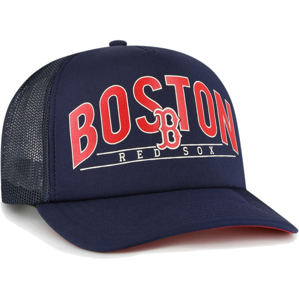 Navy Boston Red Sox '47 Backhaul Foam Trucker Snapback Hat