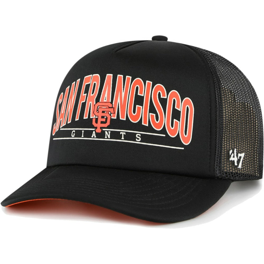 Black San Francisco Giants '47 Backhaul Foam Trucker Snapback Hat