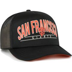 Black San Francisco Giants '47 Backhaul Foam Trucker Snapback Hat