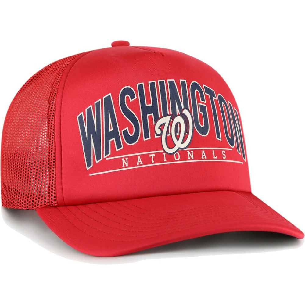 Red Washington Nationals '47 Backhaul Foam Trucker Snapback Hat