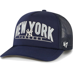 Navy New York Yankees '47 Backhaul Foam Trucker Snapback Hat