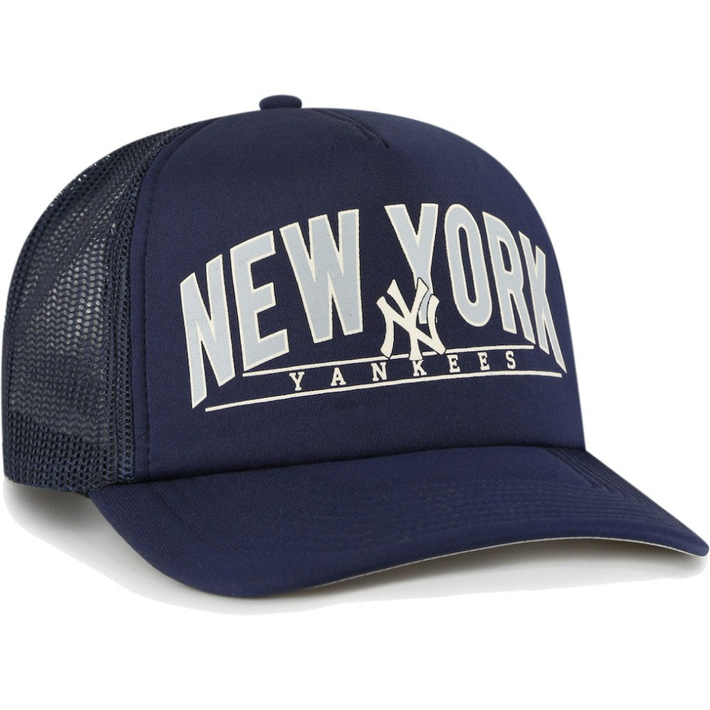 Navy New York Yankees '47 Backhaul Foam Trucker Snapback Hat