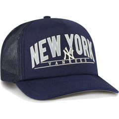 Navy New York Yankees '47 Backhaul Foam Trucker Snapback Hat