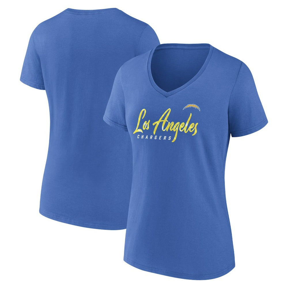 Women's Shine Time V-Neck T-Shirt - Los Angeles Chargers T-shirts