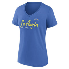 Women's Shine Time V-Neck T-Shirt - Los Angeles Chargers T-shirts