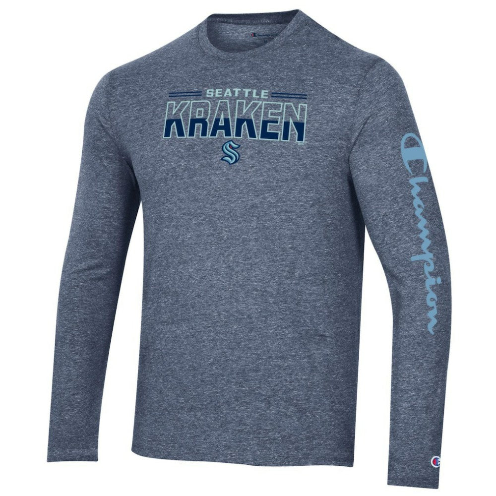 NHL Seattle Kraken Champion Tri-Blend Long Sleeve T-Shirt