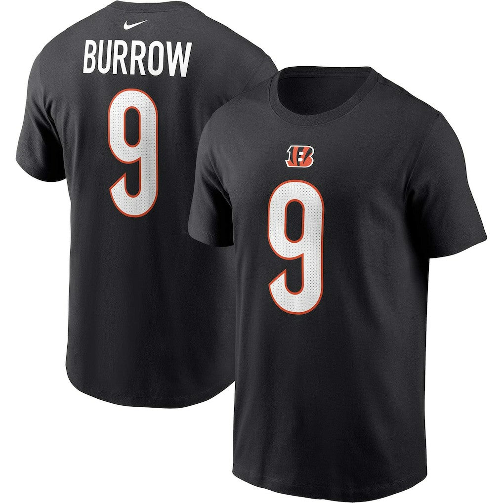 Joe Burrow  Player Name & Number T-Shirt - Cincinnati Bengals T-shirts