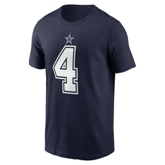 Dak Prescott  Player Name & Number T-Shirt - Dallas Cowboys T-shirts
