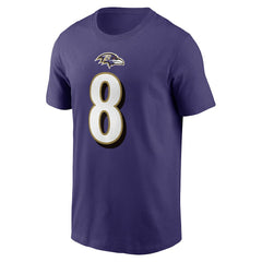 Lamar Jackson  Player Name & Number T-Shirt - Baltimore Ravens T-shirts