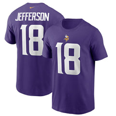 Justin Jefferson  Player Name & Number T-Shirt - Minnesota Vikings T-shirts