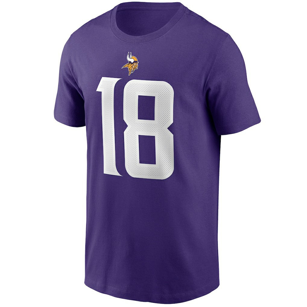 Justin Jefferson  Player Name & Number T-Shirt - Minnesota Vikings T-shirts