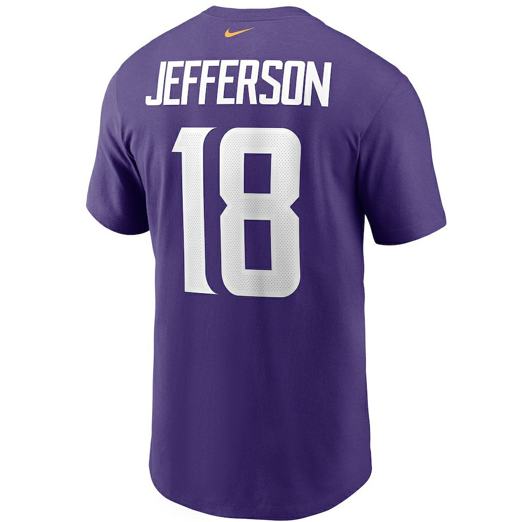 Justin Jefferson  Player Name & Number T-Shirt - Minnesota Vikings T-shirts
