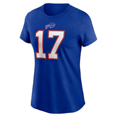 Josh Allen  Women's Player Name & Number T-Shirt - Buffalo Bills T-shirts