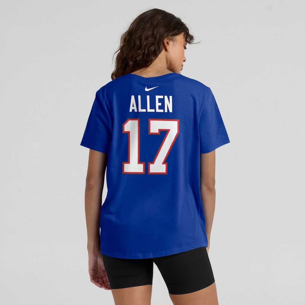 Josh Allen  Women's Player Name & Number T-Shirt - Buffalo Bills T-shirts