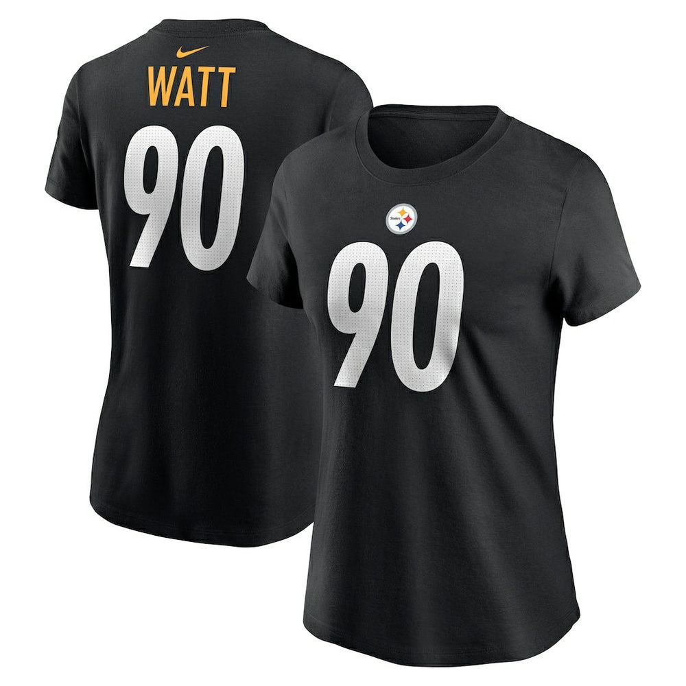 T.J. Watt  Women's Player Name & Number T-Shirt - Pittsburgh Steelers T-shirts