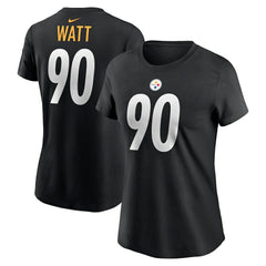 T.J. Watt  Women's Player Name & Number T-Shirt - Pittsburgh Steelers T-shirts