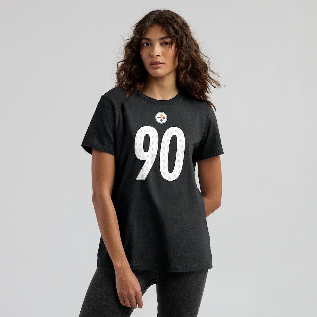 T.J. Watt  Women's Player Name & Number T-Shirt - Pittsburgh Steelers T-shirts