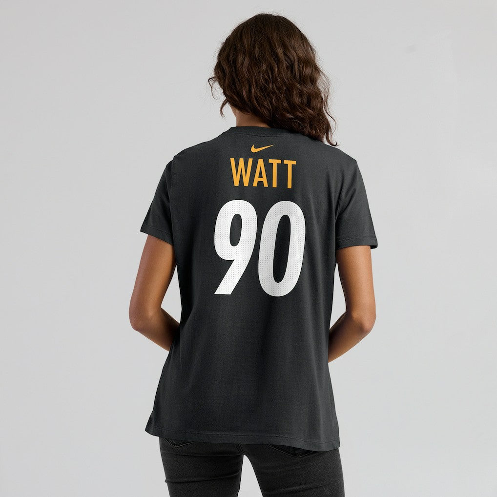 T.J. Watt  Women's Player Name & Number T-Shirt - Pittsburgh Steelers T-shirts