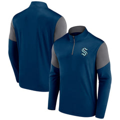 NHL Seattle Kraken Fanatics Logo Quarter-Zip Top