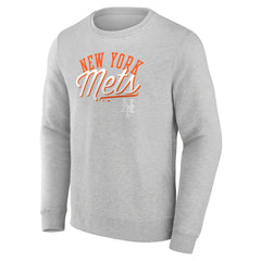 Heather Gray New York Mets Fanatics Simplicity Pullover Sweatshirt