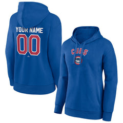 Royal Chicago Cubs Women's Personalized Cooperstown Collection Winning Streak Pullover Hoodie