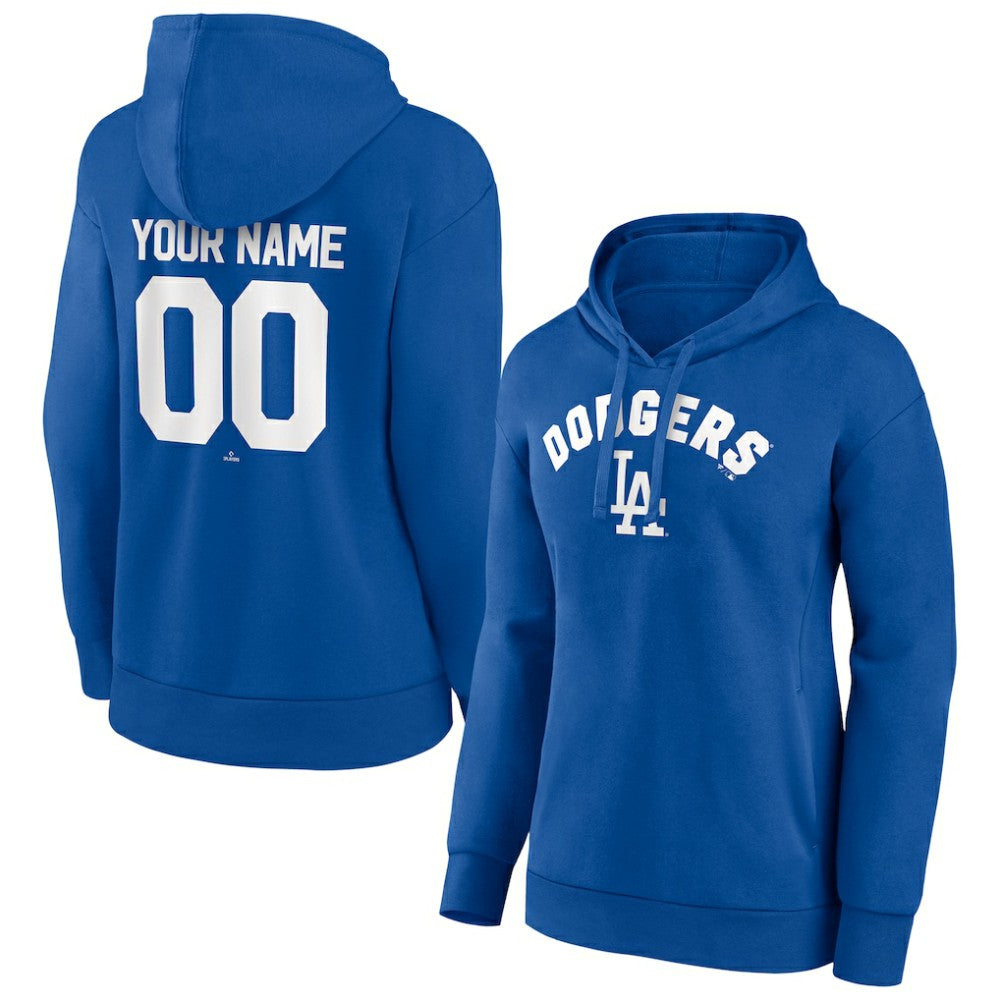 Royal Los Angeles Dodgers Women's Personalized Team Winning Streak Pullover Hoodie