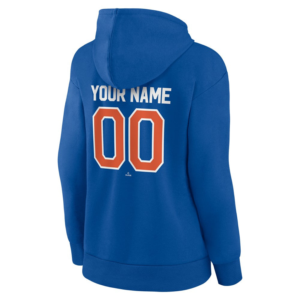 Royal New York Mets Women's Personalized Team Winning Streak Pullover Hoodie