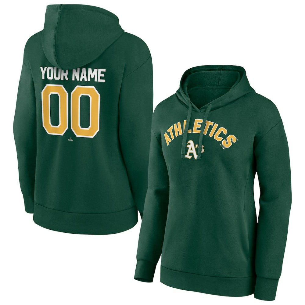 Green Athletics Women's Personalized Team Winning Streak Pullover Hoodie