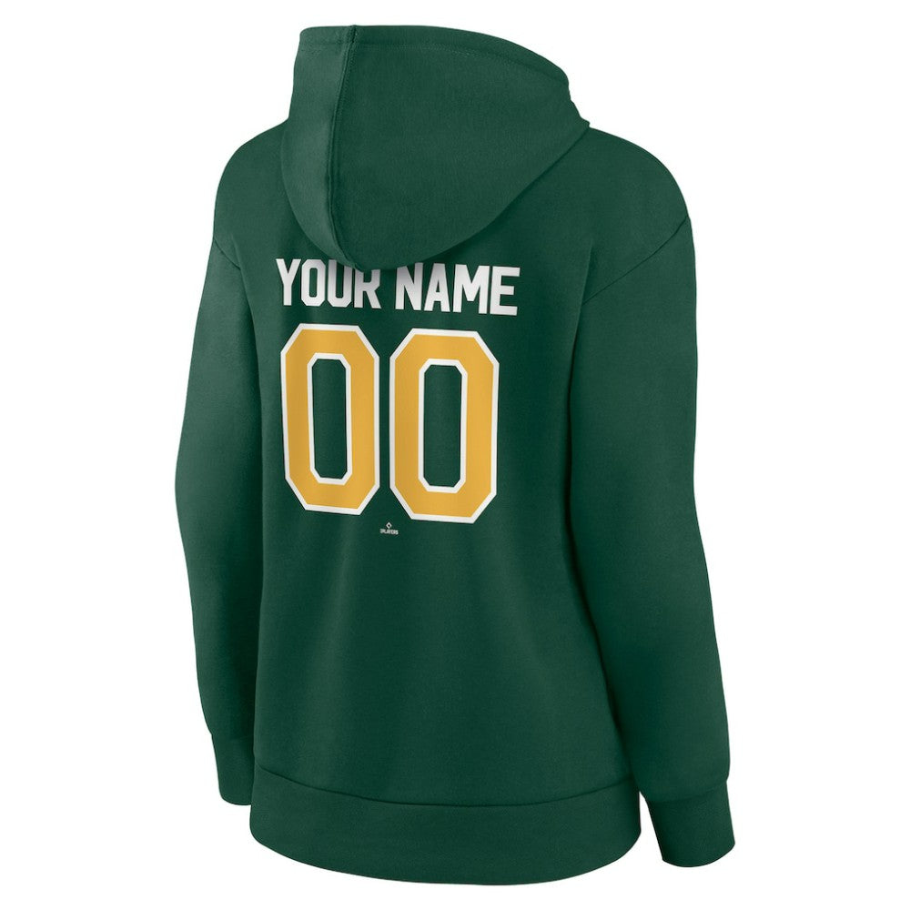 Green Athletics Women's Personalized Team Winning Streak Pullover Hoodie