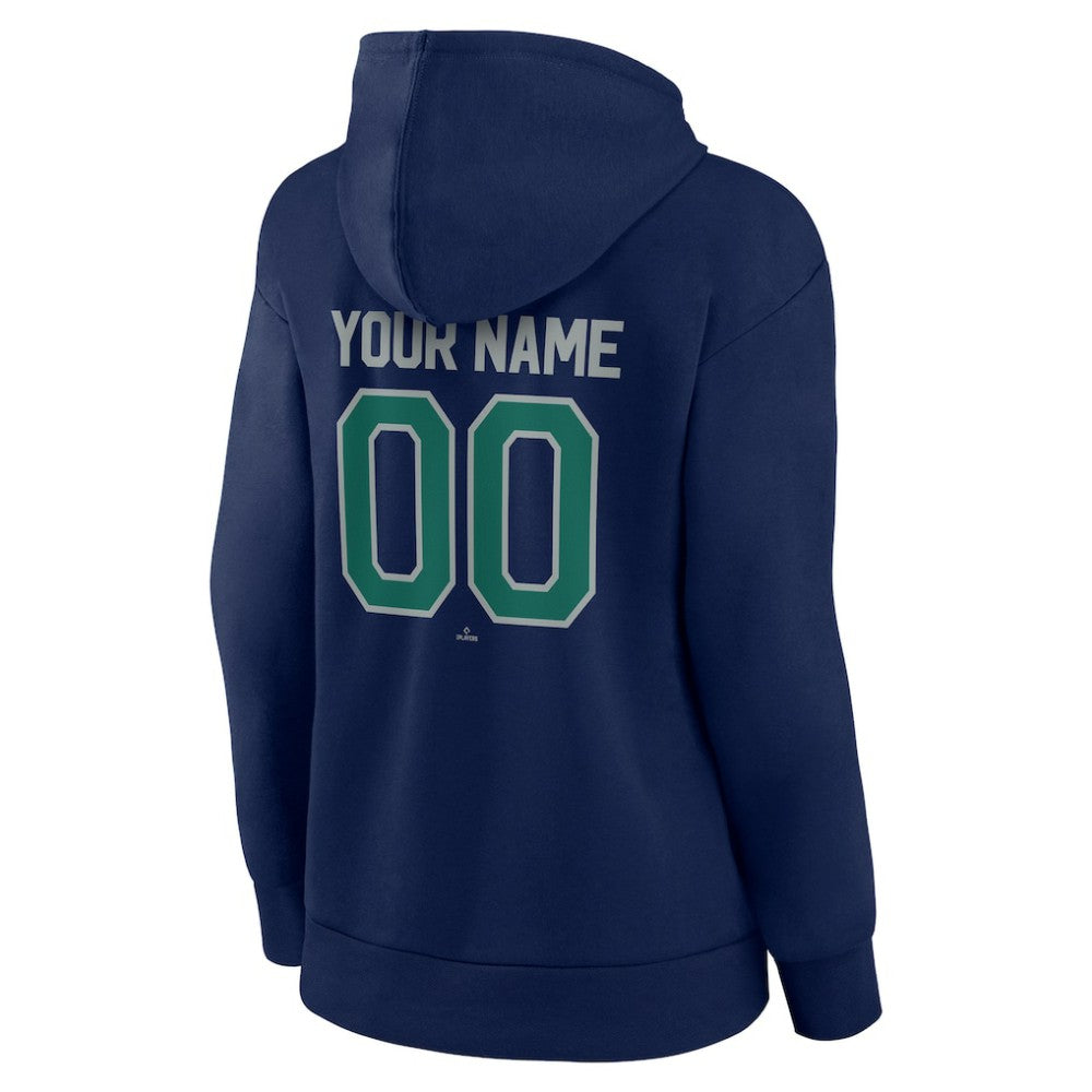 Navy Seattle Mariners Women's Personalized Team Winning Streak Pullover Hoodie