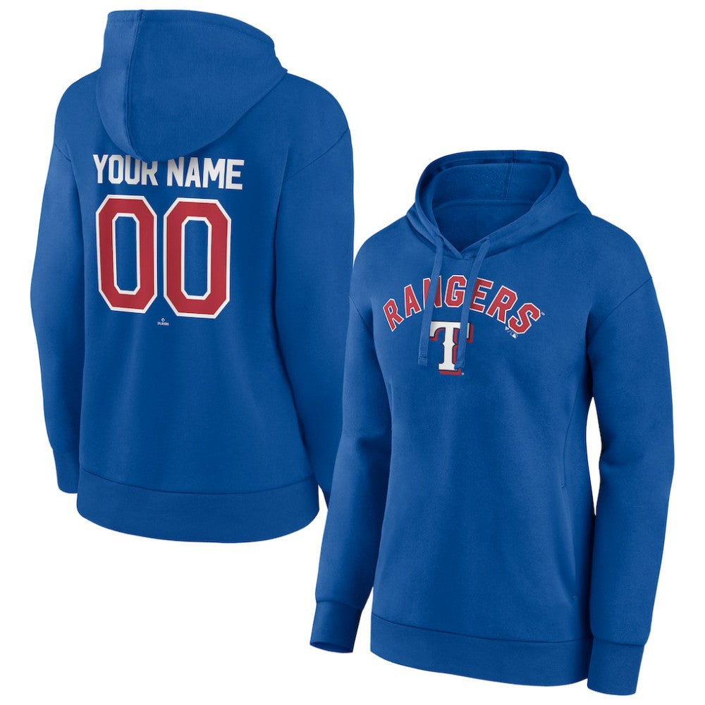 Royal Texas Rangers Women's Personalized Team Winning Streak Pullover Hoodie