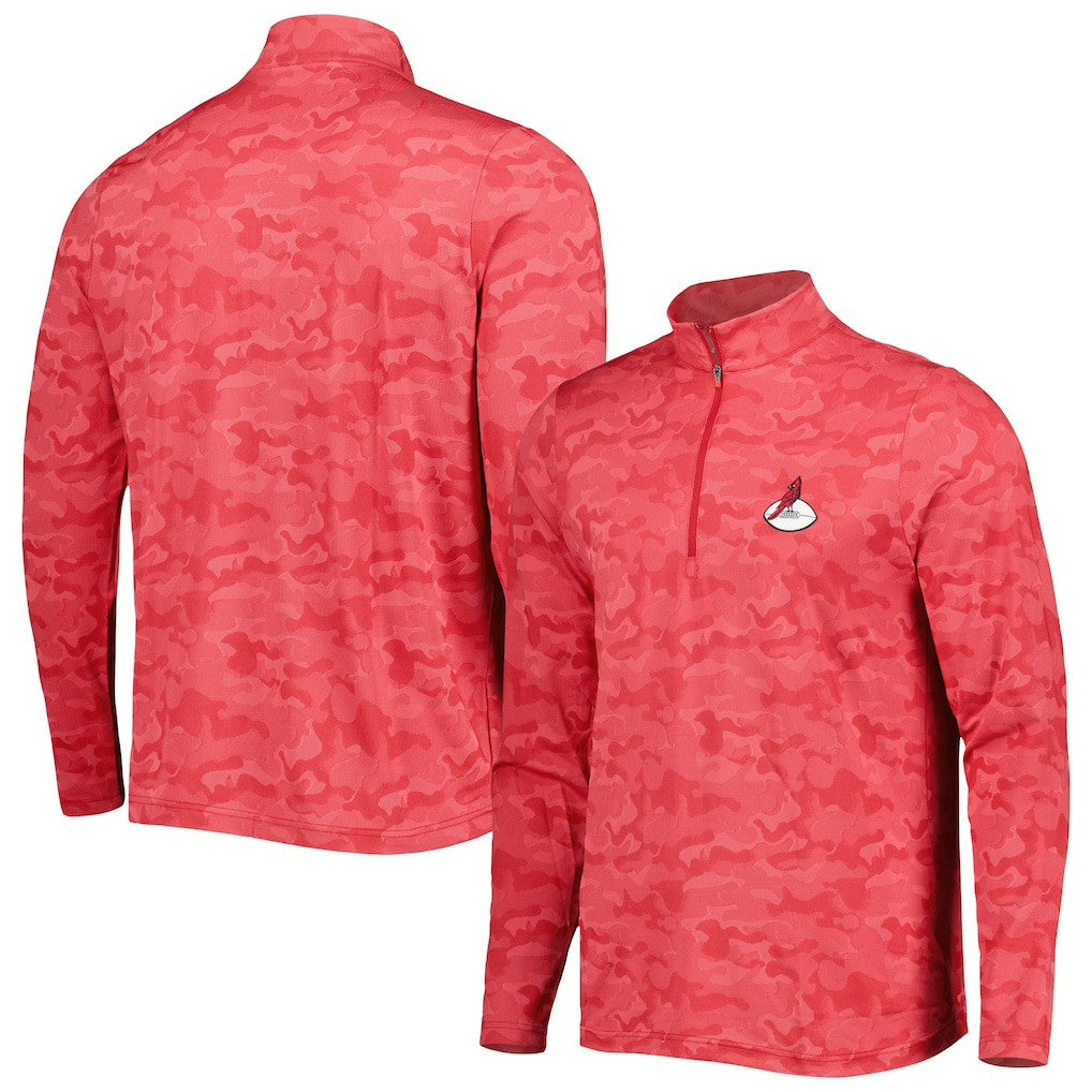 Antigua Brigade Throwback Quarter-Zip Top - Arizona Cardinals Tops