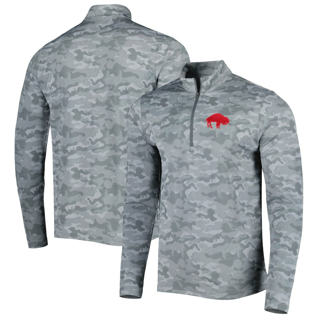 Antigua Brigade Throwback Quarter-Zip Top - Buffalo Bills Tops