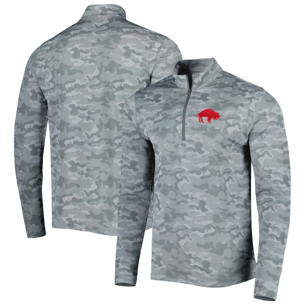Antigua Brigade Throwback Quarter-Zip Top - Buffalo Bills Tops