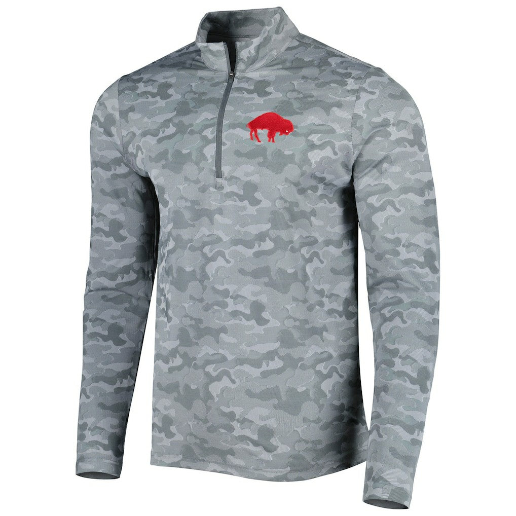 Antigua Brigade Throwback Quarter-Zip Top - Buffalo Bills Tops