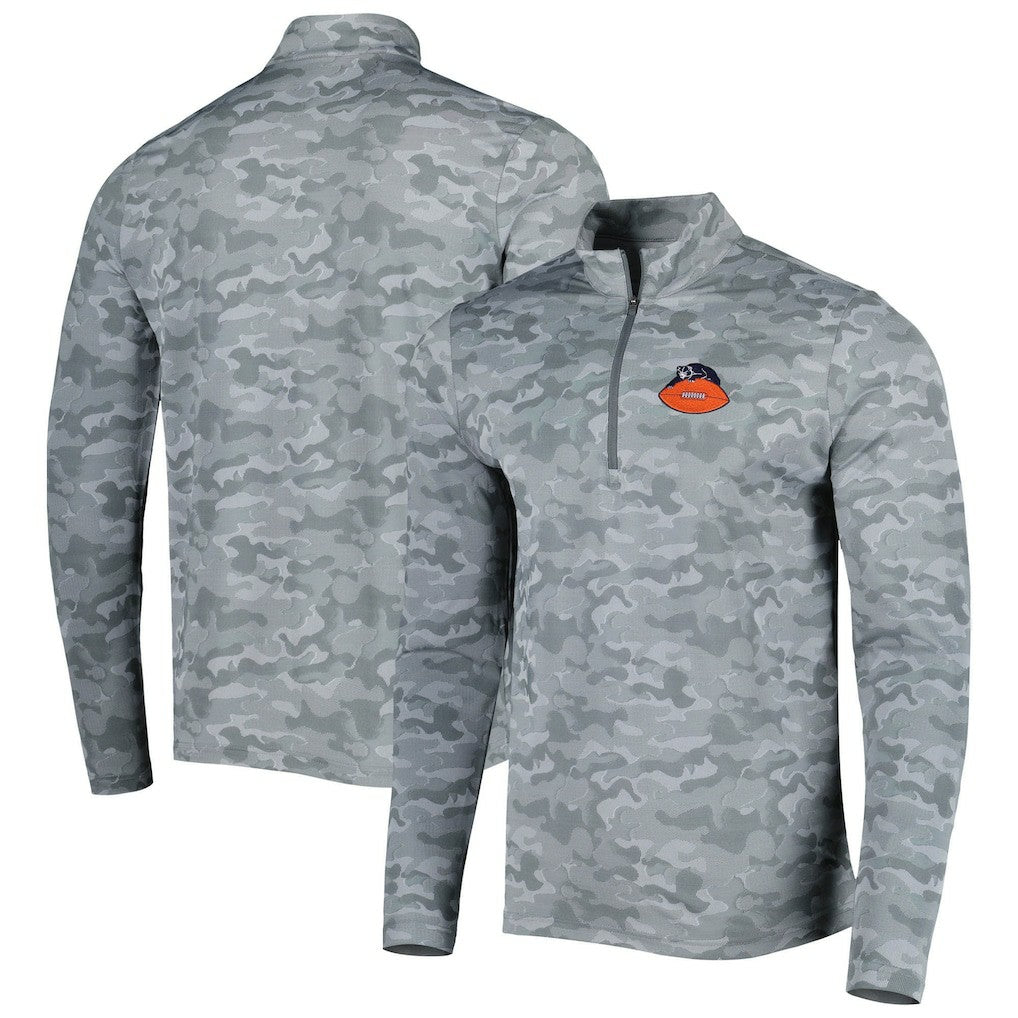 Antigua Brigade Throwback Quarter-Zip Top - Chicago Bears Tops