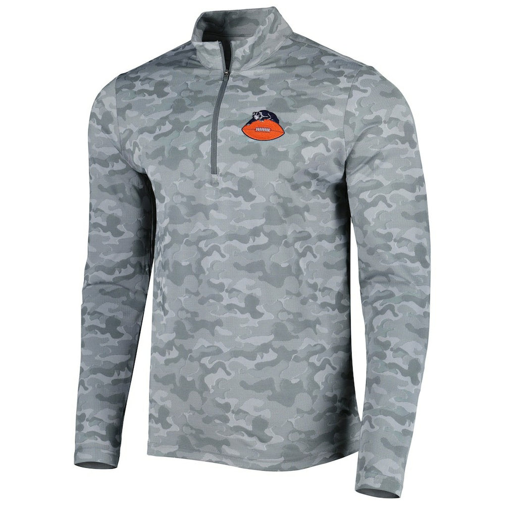 Antigua Brigade Throwback Quarter-Zip Top - Chicago Bears Tops