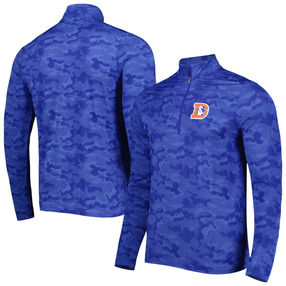 Antigua Brigade Throwback Quarter-Zip Top - Denver Broncos Tops