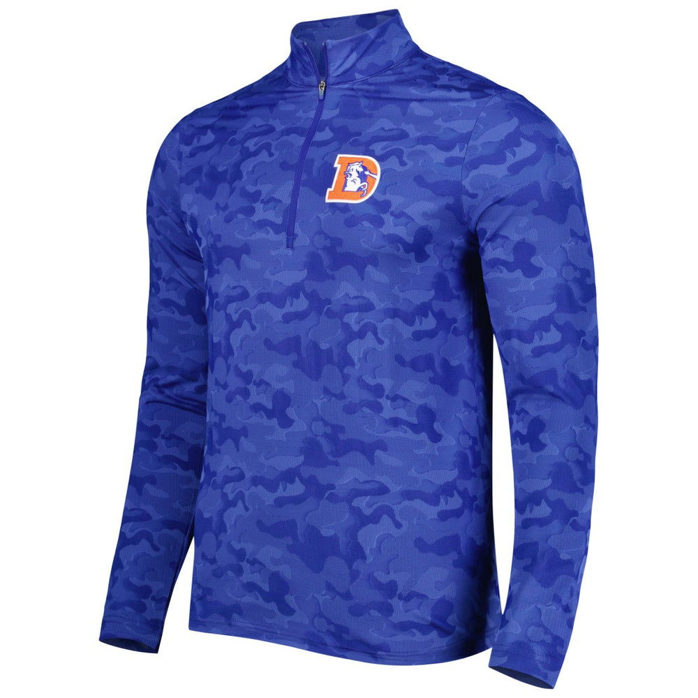 Antigua Brigade Throwback Quarter-Zip Top - Denver Broncos Tops